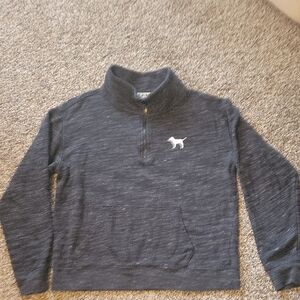 Victoria's Secret Women's Dark Gray Zip-Up Sweater